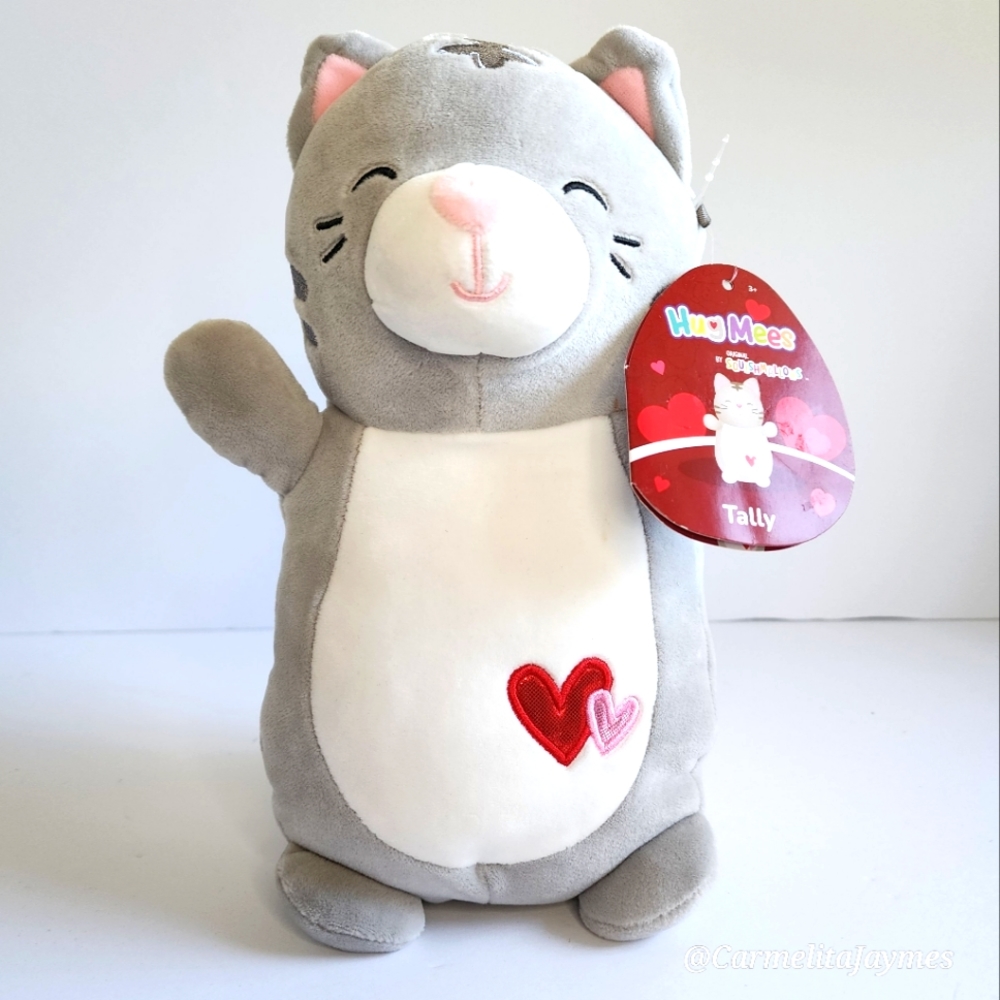 🎁Gave as FREE GIFT w Order ❤️ TALLY 🐱 Gray Cat Hugmees Valentine Squishmallow